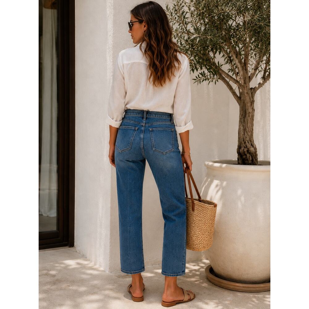 pistola Straight Leg Charlie Jeans in Medium Blue - Picture 3 of 16